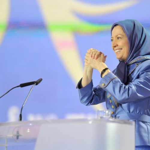 Maryam Rajavi in Grand Gathering near Paris marking the anniversary of the Resistance against the theocratic regime ruling Iran 13 June 2015