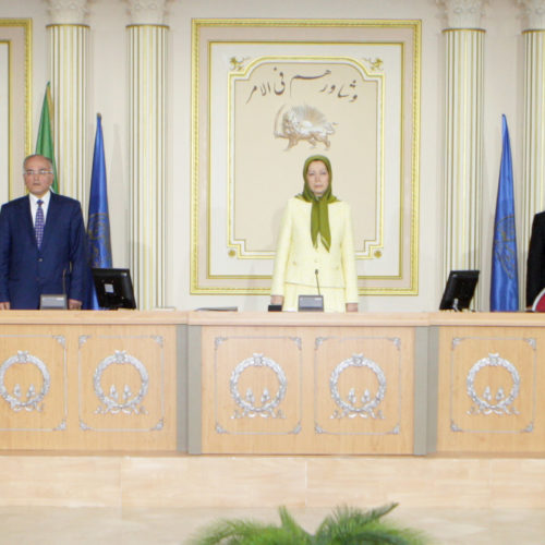 Maryam Rajavi at the meeting of the National Council of Resistance of Iran, June 17 and 18, 2015