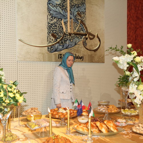 Maryam Rajavi Iran’s opposition Leader addresses dignitaries from Arab and Islamic countries and representatives of Muslim communities in France in a major Ramadan conference in Paris on 3 July 2015