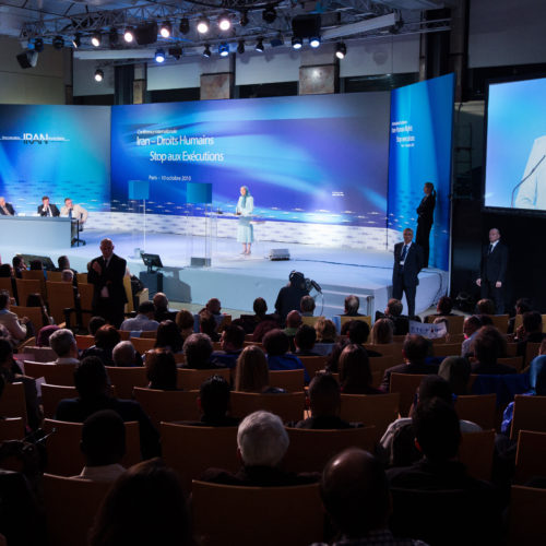 Maryam Rajavi at the International Day against death penalty conference