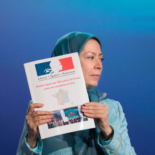 Maryam Rajavi at the International Day against death penalty conference