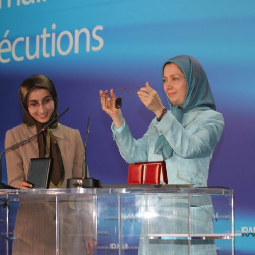 Maryam Rajavi at the International Day against death penalty conference