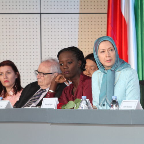 Maryam Rajavi at the International Day against death penalty conference