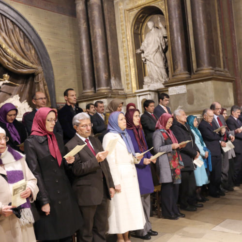 Maryam Rajavi attended a Christmas Eve ceremony at Saint Germain-des-Près Abbey, Paris- December 24, 2015