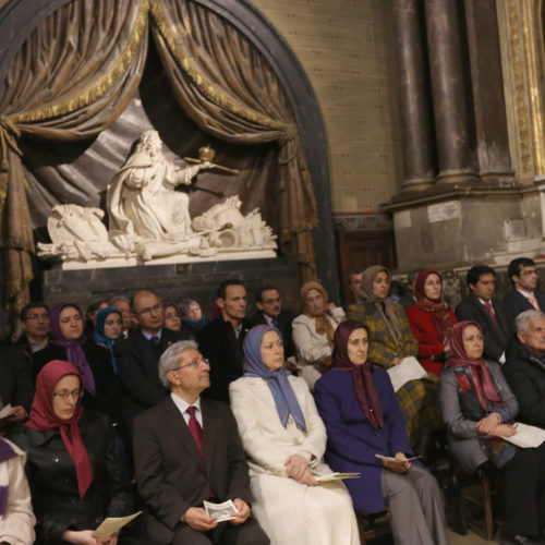 Maryam Rajavi attended a Christmas Eve ceremony at Saint Germain-des-Près Abbey, Paris- December 24, 2015