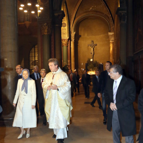 Maryam Rajavi attended a Christmas Eve ceremony at Saint Germain-des-Près Abbey, Paris- December 24, 2015