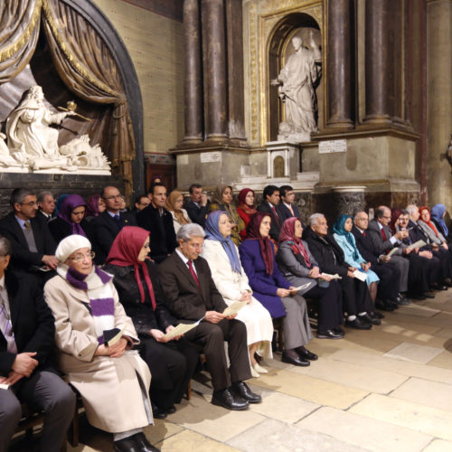 Maryam Rajavi attended a Christmas Eve ceremony at Saint Germain-des-Près Abbey, Paris- December 24, 2015