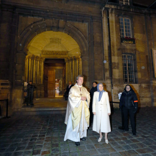 Maryam Rajavi attended a Christmas Eve ceremony at Saint Germain-des-Près Abbey, Paris- December 24, 2015