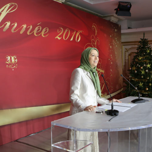 Maryam Rajavi -New Year celebration with French supporters of Iranian resistance, 10 January 2016