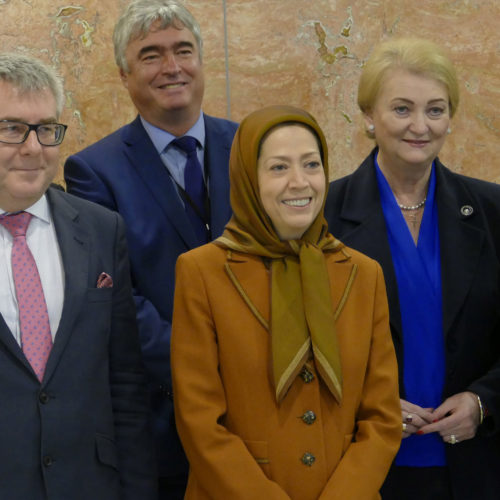 Maryam Rajavi and distinguished personalities at the European Parliament on the eve of the International Human Rights Day, December 6, 2017