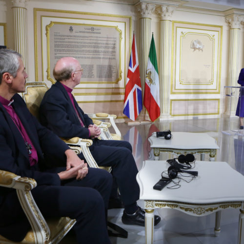 Maryam Rajavi meets with the Rt Revd. John Pritchard, and The Rt. Revd. Adrian Newman- 20 January 2016