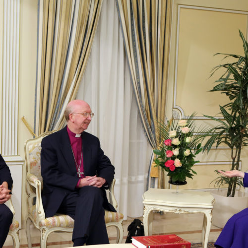 Maryam Rajavi meets with the Rt Revd. John Pritchard, and The Rt. Revd. Adrian Newman- 20 January 2016