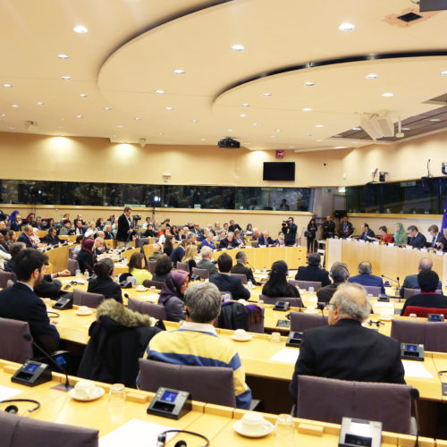 Maryam Rajavi in a meeting at the European Parliament. Brussels - March 2, 2016