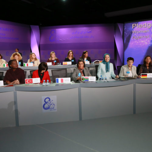 Maryam Rajavi at the International Women’s Day, Pledge for Parity: Women United Against Islamic Fundamentalism, Paris, February 27, 2016