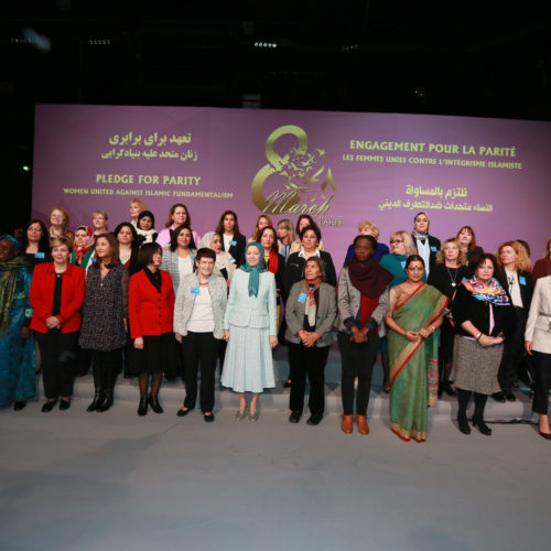Maryam Rajavi at the International Women’s Day, Pledge for Parity: Women United Against Islamic Fundamentalism, Paris, February 27, 2016
