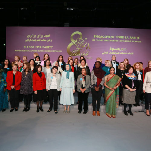 Maryam Rajavi at the International Women’s Day, Pledge for Parity: Women United Against Islamic Fundamentalism, Paris, February 27, 2016