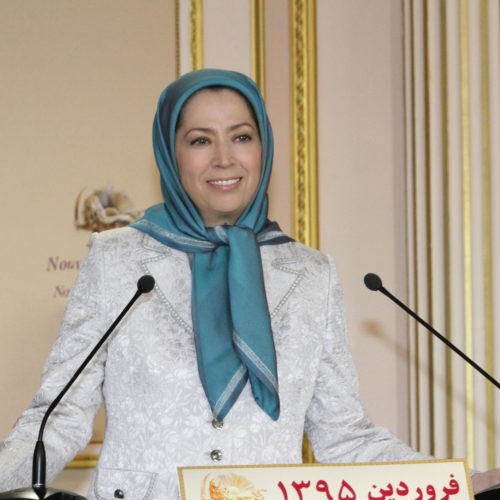 Maryam Rajavi at the Persian New Year was celebration with French supporters at NCRI offic- 3 April 2016