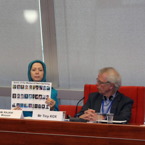 Maryam Rajavi at UEL meeting
