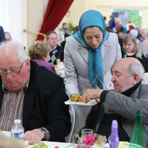 Maryam Rajavi at the Persian New Year was celebration with French supporters at NCRI offic- 3 April 2016