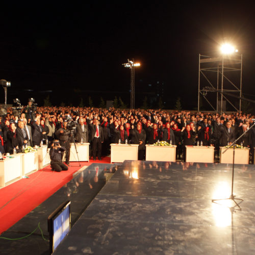 Maryam Rajavi speaks at the gathering commemorating the first anniversary of the rocket attack of October 29, 2015 on Camp Liberty – October 2016