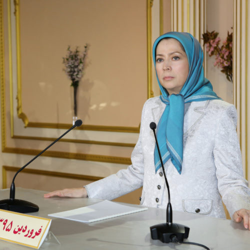 Maryam Rajavi at the Persian New Year was celebration with French supporters at NCRI offic- 3 April 2016