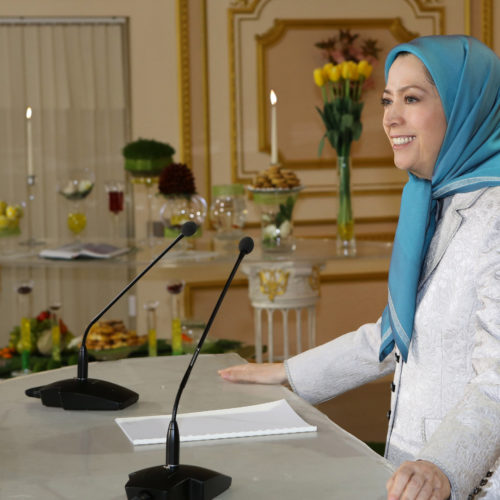 Maryam Rajavi at the Persian New Year was celebration with French supporters at NCRI offic- 3 April 2016