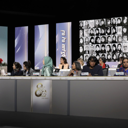 Maryam Rajavi attends IWD Conference entitled, 