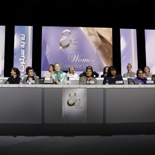 Maryam Rajavi attends IWD Conference entitled, 