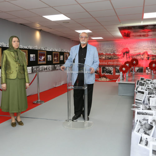 Maryam Rajavi Visiting the exhibition on Syrian people's resistance along with the Syrian Opposition representative delegation- June 11, 2016