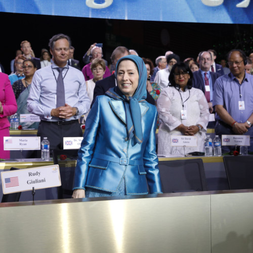 Alongside dignitaries and parliamentarians from various countries in the “Free Iran – The Alternative” gathering - Villepinte, June 30, 2018