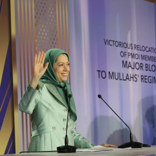 Maryam Rajavi at the celebration of the Relocation of Camp Liberty residents