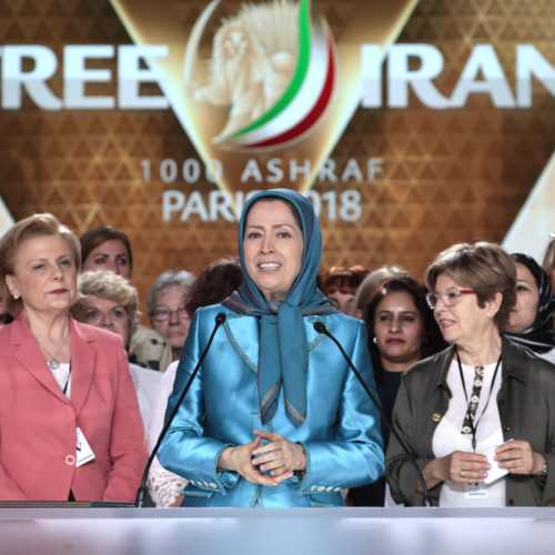 Among women dignitaries and women’s rights activists in the “Free Iran – The Alternative” gathering - Villepinte, June 30, 2018