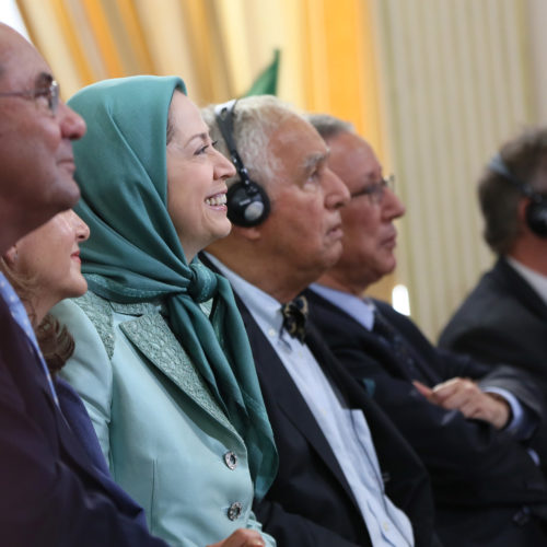 Maryam Rajavi at the celebration of the Relocation of Camp Liberty residents