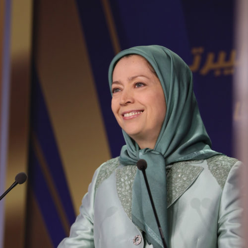 Maryam Rajavi at the celebration of the Relocation of Camp Liberty residents