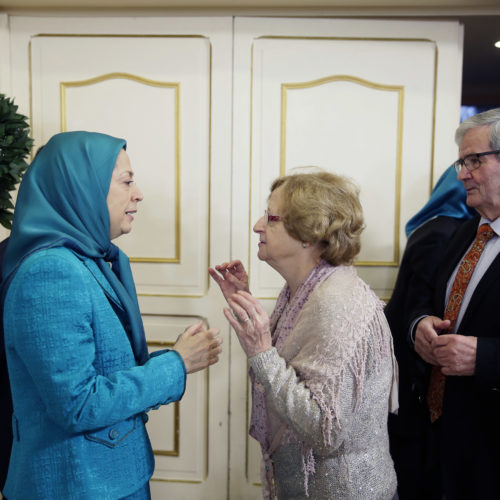 Maryam Rajavi at the New Year celebration with elected representatives in France and French supporters of the Iranian Resistance