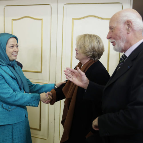 Maryam Rajavi at the New Year celebration with elected representatives in France and French supporters of the Iranian Resistance