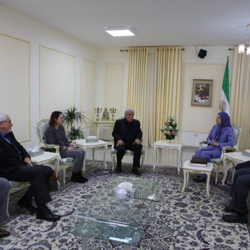 Gilbert Mitterrand meets Maryam Rajavi in Tirana