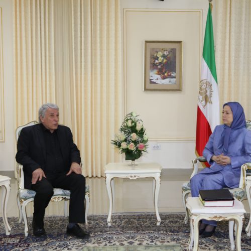 Gilbert Mitterrand meets Maryam Rajavi in Tirana