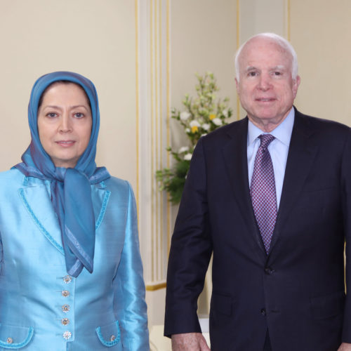 Maryam Rajavi meets with US Senator John McCain