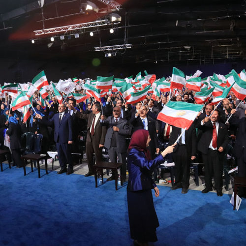 Maryam Rajavi, accompanied by PMOI members, commemorate martyrs of the October 29, 2015 missile attack on Camp Liberty