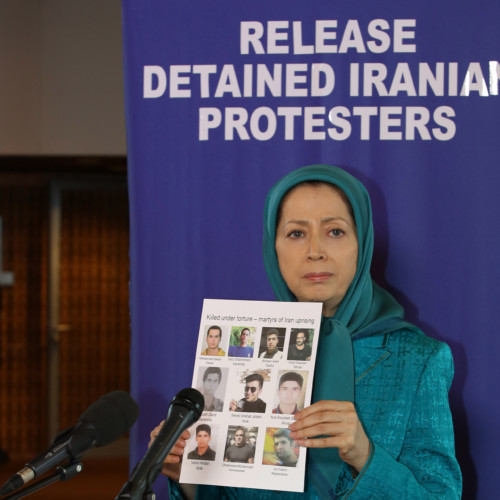 Maryam Rajavi at press conference in the Parlimentary Assembly of the council of Europe