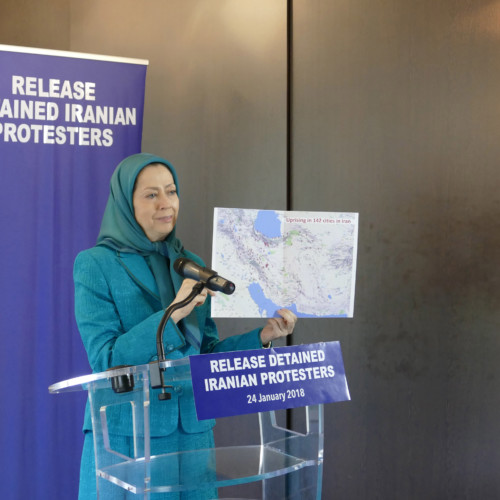 Maryam Rajavi at press conference in the Parlimentary Assembly of the council of Europe
