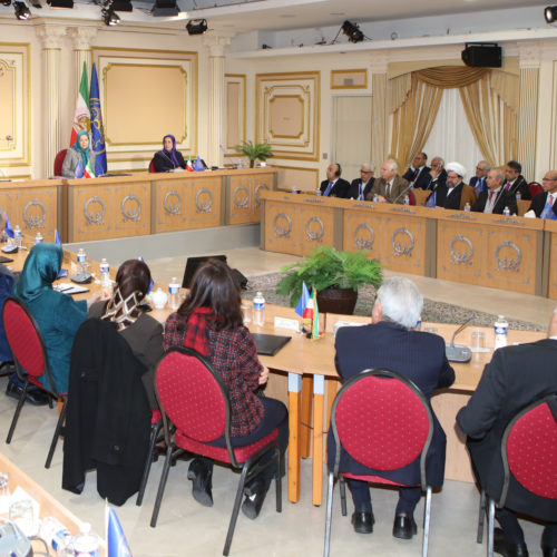 Maryam Rajavi in the Interim session of the National Council of Resistance of Iran, 17 January 2018