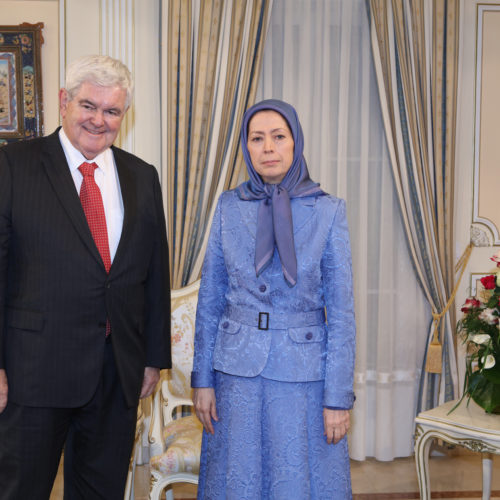 Maryam Rajavi meets and holds talks with former US House Speaker Newt Gingrich