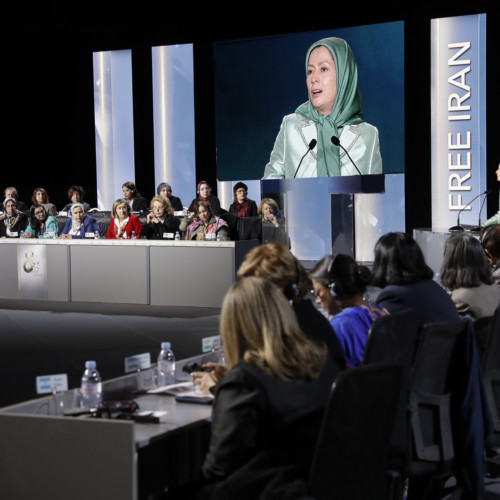 Maryam Rajavi attends IWD Conference entitled, 