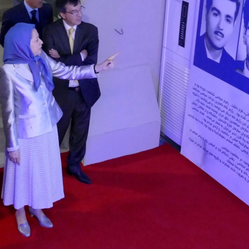 Maryam Rajavi and Mayor Rudy Giuliani visit the exhibition of the Iranian people’s 120 years of struggle for freedom – July 12, 2019