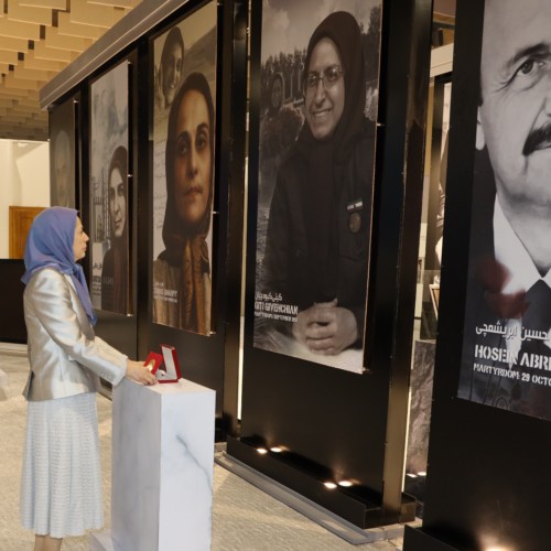 Before portraits of PMOI martyrs Giti Givechinian, Zohreh Gha’emi, Hossein Abrishamchi - July 12, 2019