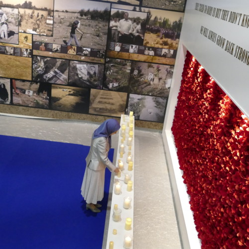 Maryam Rajavi pays tribute to the monument commemorating 30,000 martyrs of the 1988 massacre in Iran- July 12, 2019