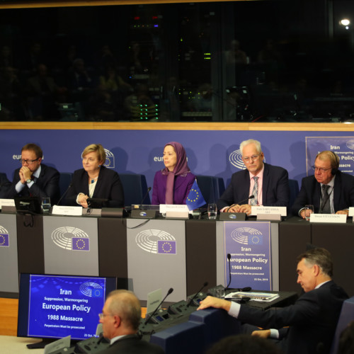 Maryam Rajavi’s speech at the Parliament of Europe – Presentation of the book on the 1988 massacre of political prisoners in Iran- October 23, 2019