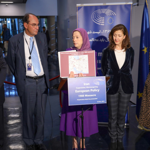 Maryam Rajavi’s speech at the Parliament of Europe – Presentation of the book on the 1988 massacre of political prisoners in Iran- October 23, 2019